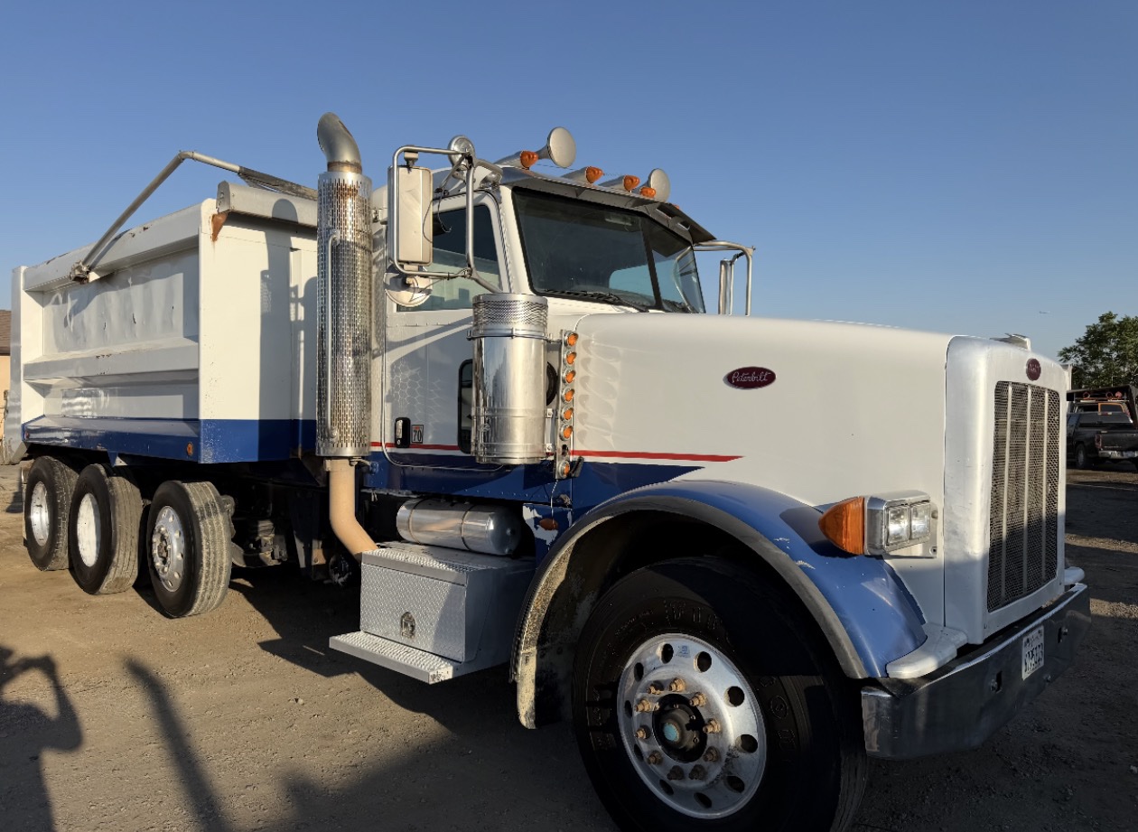 Peterbilt semi dump truck ready for repair, reconditioning and service